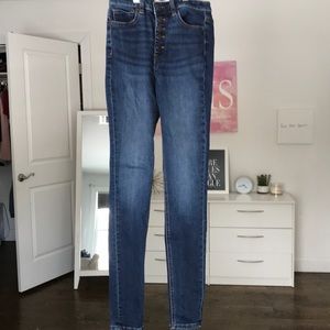 Five button high rise skinny jean